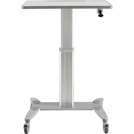 Global Industrial Mobile Laptop Cart 23-5/8 D X 29-1/2 - 45-1/4 in H, 31-1/2 in W X Steel/Aluminum, Silver 436968